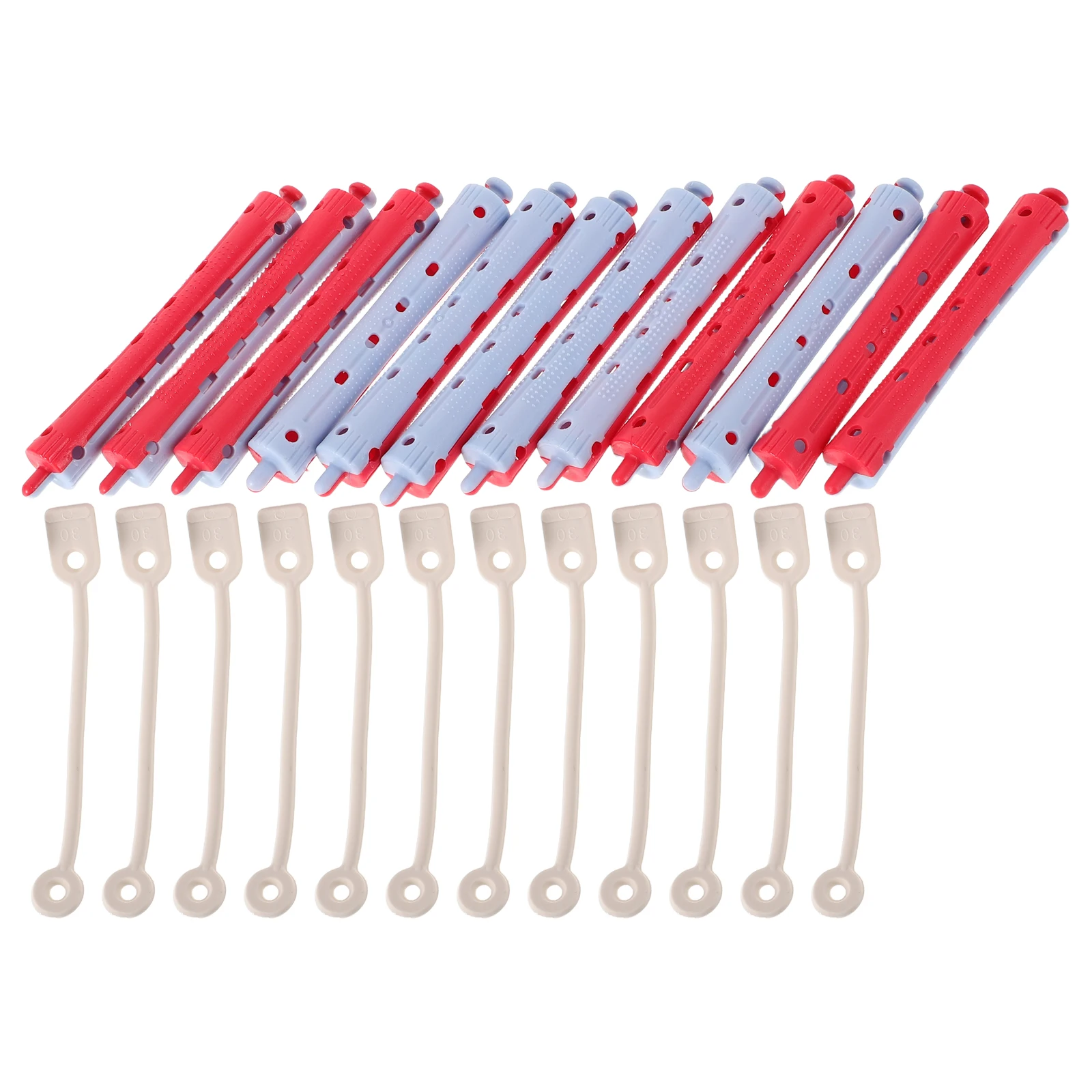 12pcs Curlers Perm Rods Plastic Rollers Hot Cold Wave DIY Styling Tools Perm Hair Kit Hairdressing Tool Hair Care Hairstyling